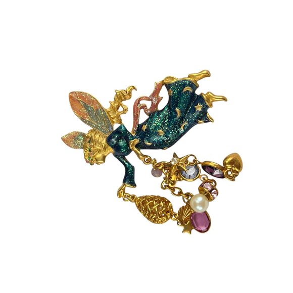 Kirks Folly Enchanted Fairy Brooch With Crystals & Pearls Original New Box - Picture 12 of 12